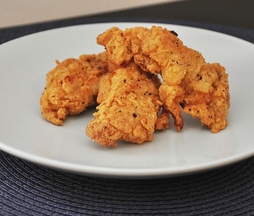 Jason Santo's recipe for buttermilk fried chicken fingers, adapted by the James Beard Foundation