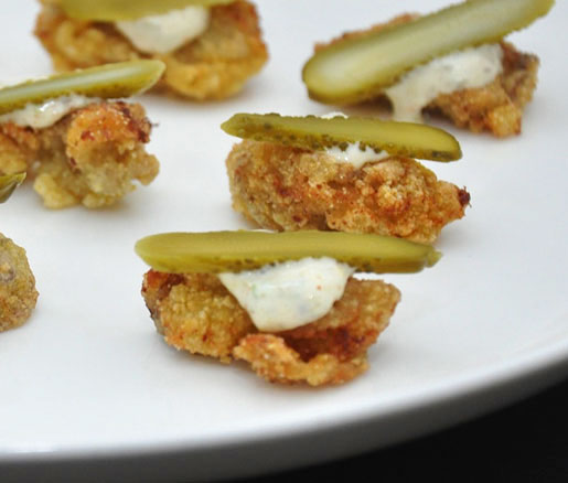 Ken Trickilo's recipe for cornmeal-crusted oysters, courtesy of the James Beard Foundation
