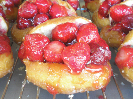 Strawberry-Filled Doughnuts