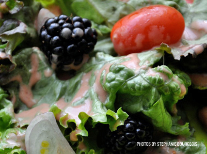 Andrea Beaman Salad with Strawberry Dressing