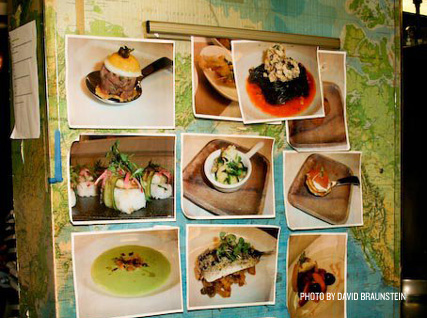 food photos on wall