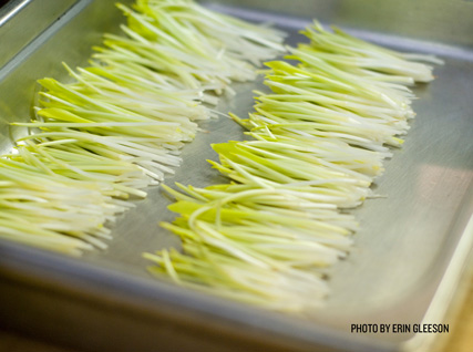 Slivers of endive at the Beard House.