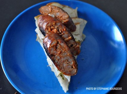 Lester Blumenthal's Grilled Chorizo and Potato Galette