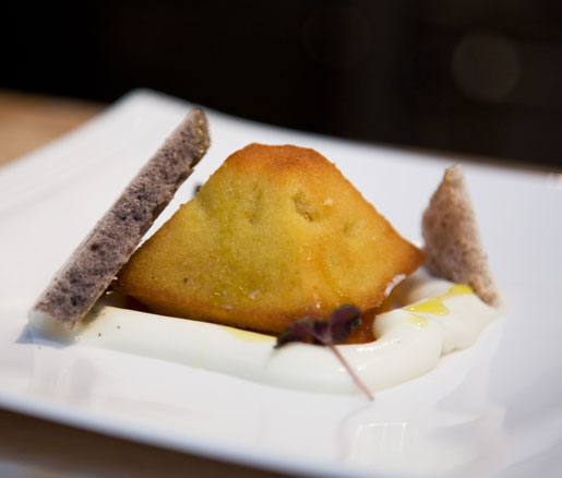 Recipe for Ravani Semolina Cake with Olive Oil, adapted by the James Beard Foundation 