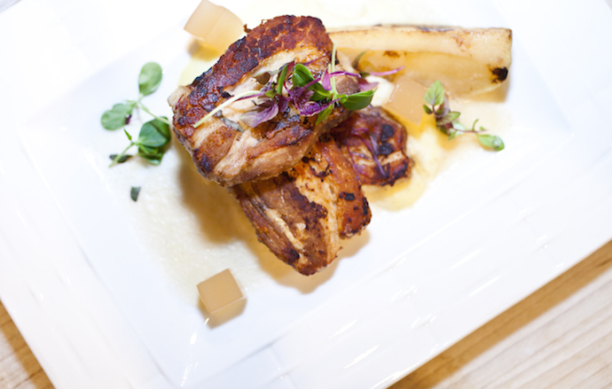 Eye Candy: Pork Belly with Celeriac Purée, Braised Apples, and Apple ...