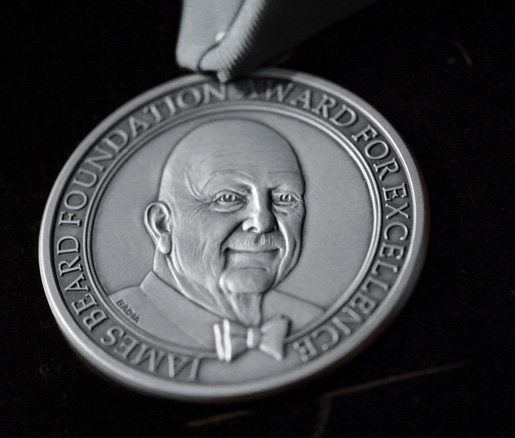 The James Beard Awards silver medallion