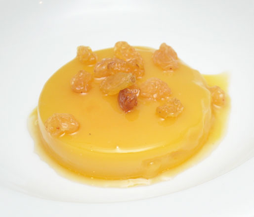 Anthony Sasso's recipe for Tocinillo de Cielo with Golden Raisins, adapted by the James Beard Foundation