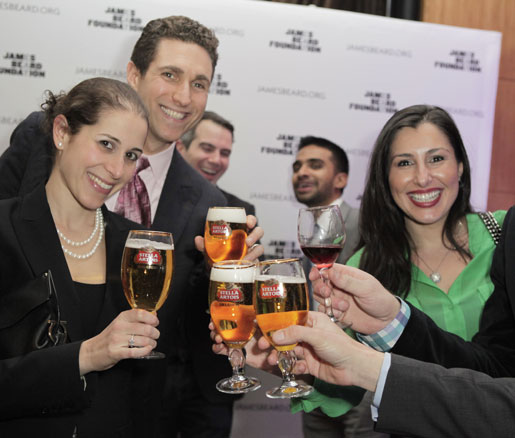 James Beard Foundation Greens drank chalices of Stella Artois beer.